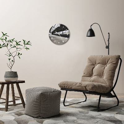 Orologio da parete rotondo con motivo 'Strada nel tunnel'