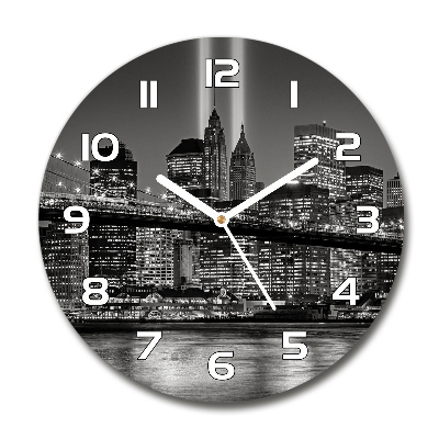 Orologio rotondo con motivo ispirato a Manhattan, New York