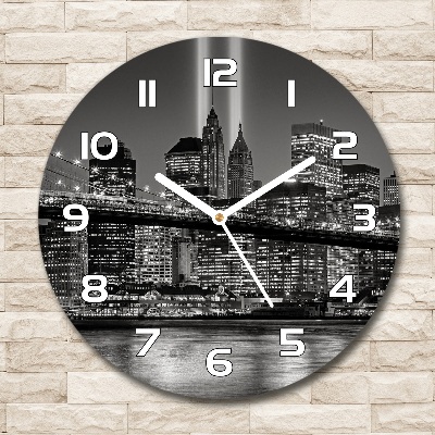 Orologio rotondo con motivo ispirato a Manhattan, New York