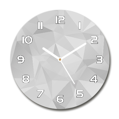 Orologio da parete rotondo con motivo a triangoli astratti