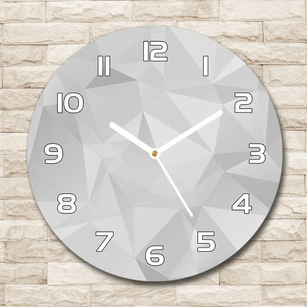Orologio da parete rotondo con motivo a triangoli astratti
