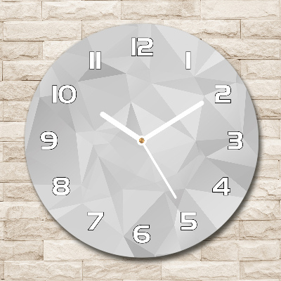 Orologio da parete rotondo con motivo a triangoli astratti