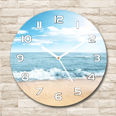 Orologio rotondo con motivo spiaggia