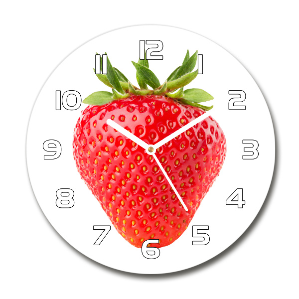 Orologio rotondo con motivo a fragola