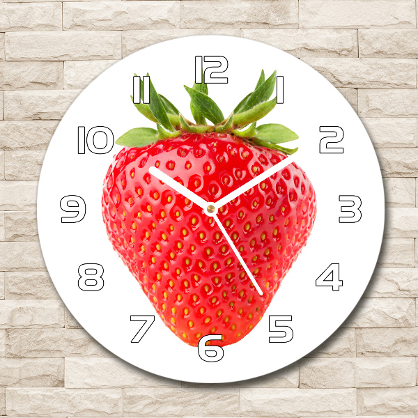 Orologio rotondo con motivo a fragola