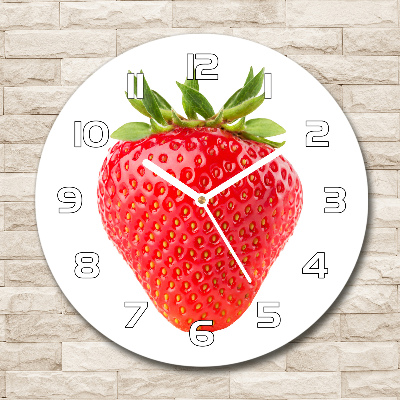 Orologio rotondo con motivo a fragola