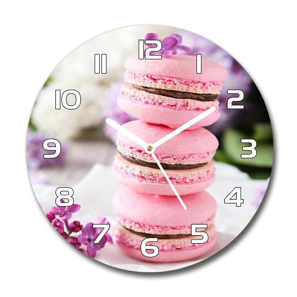 Orologio rotondo in vetro con quadrante decorato a tema biscotti