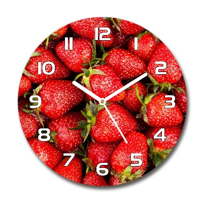 Orologio da parete rotondo con decorazione a fragole