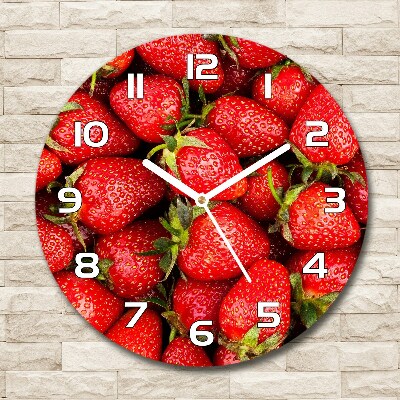 Orologio da parete rotondo con decorazione a fragole