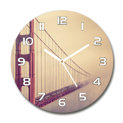 Orologio rotondo con il Ponte di San Francisco come motivo decorativo
