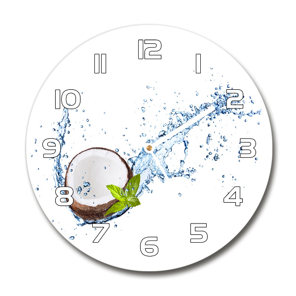 Orologio rotondo con motivo cocco e acqua
