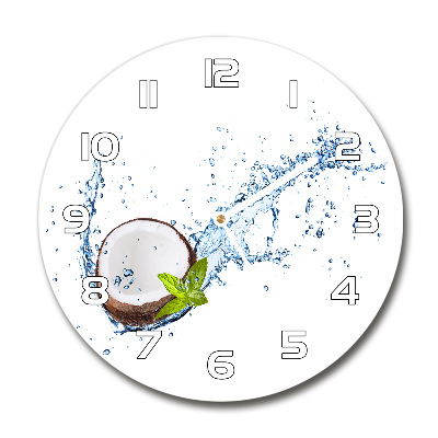 Orologio rotondo con motivo cocco e acqua