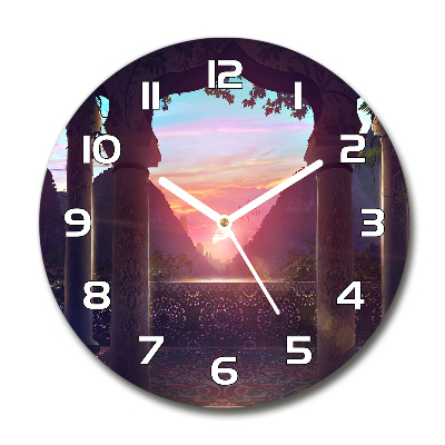 Orologio rotondo con motivo ispirato all'architettura orientale