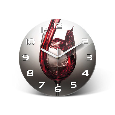 Orologio da parete rotondo in colore rosso vino