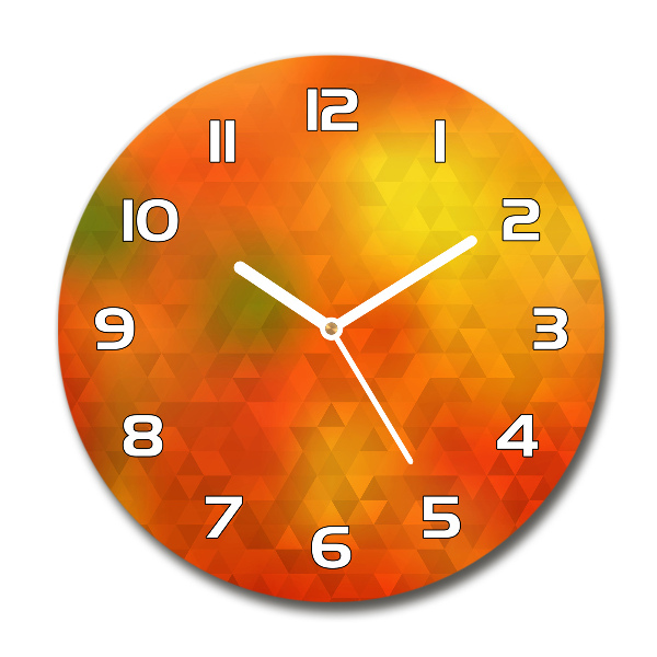 Orologio da parete rotondo con motivo di triangoli astratti