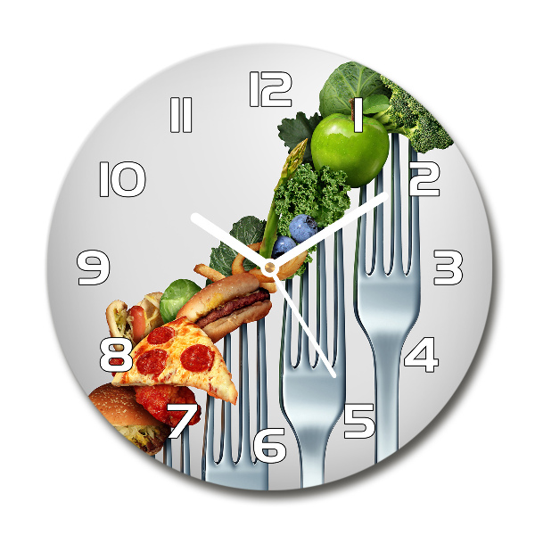 Orologio rotondo con quadrante che mostra i progressi nella dieta