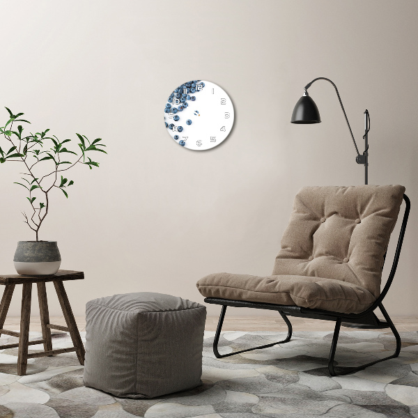 Orologio da parete rotondo con motivo a frutti di bosco