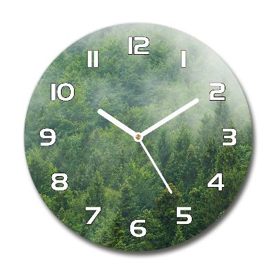 Orologio rotondo con motivo Foresta misteriosa