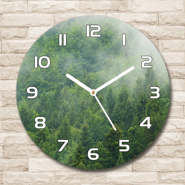 Orologio rotondo con motivo Foresta misteriosa