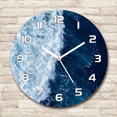 Orologio rotondo con quadrante motivo onde del mare