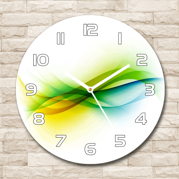 Orologio da parete rotondo con motivo a onde astratte