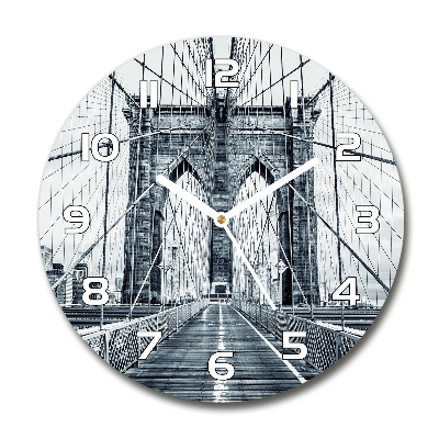 Orologio da parete rotondo con motivo del Ponte di Brooklyn