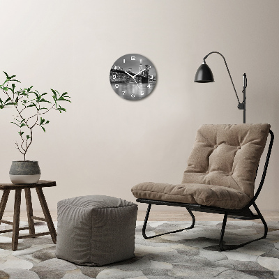 Orologio rotondo con quadrante ispirato a New York di notte