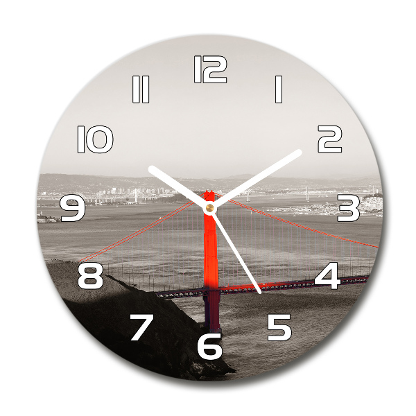 Orologio da parete rotondo con motivo del Ponte di San Francisco