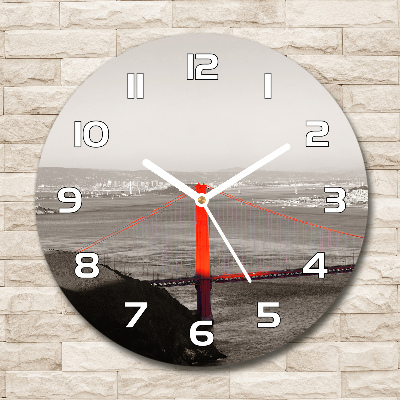 Orologio da parete rotondo con motivo del Ponte di San Francisco