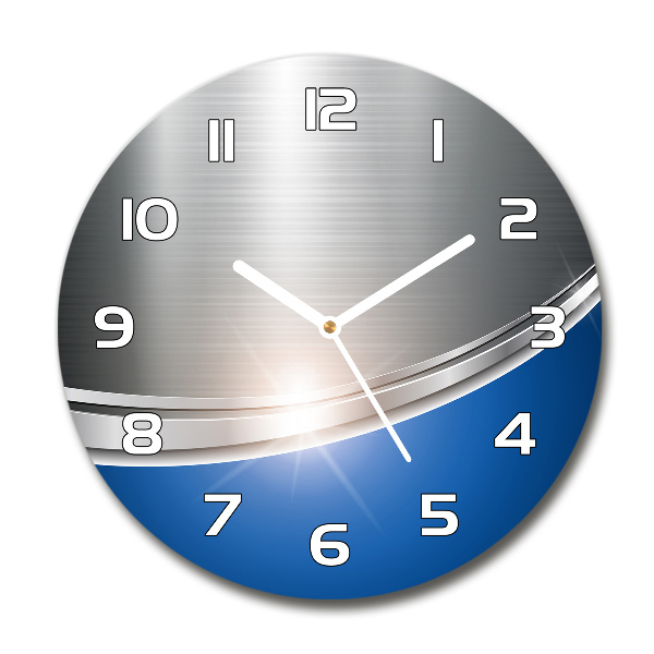 Orologio da parete rotondo con motivo metallico astratto