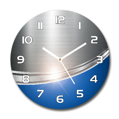 Orologio da parete rotondo con motivo metallico astratto