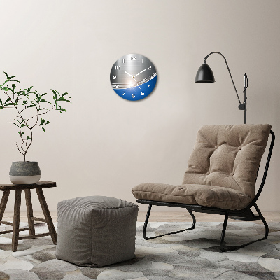 Orologio da parete rotondo con motivo metallico astratto