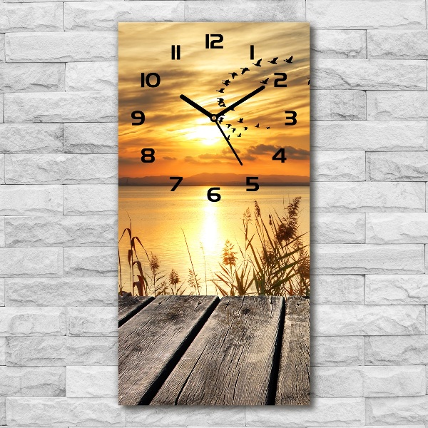 Orologio verticale con motivo Tramonto