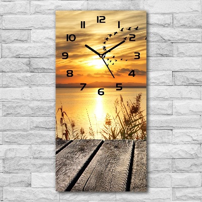 Orologio verticale con motivo Tramonto