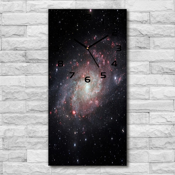 Orologio verticale in vetro con motivo nebulosa