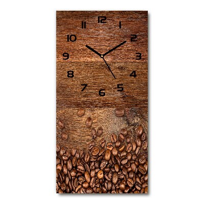 Orologio verticale con decorazione a motivo di chicchi di caffè