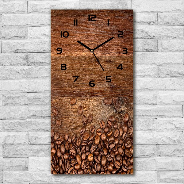 Orologio verticale con decorazione a motivo di chicchi di caffè