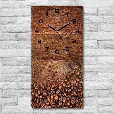 Orologio verticale con decorazione a motivo di chicchi di caffè