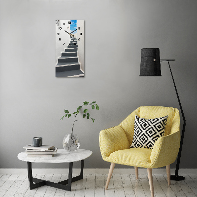 Orologio verticale con motivo isola di Santorini, Grecia