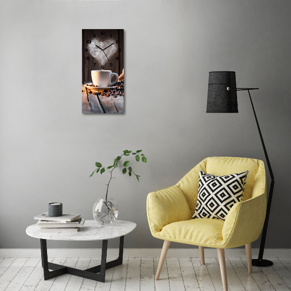 Orologio verticale con motivo a una tazza di caffè