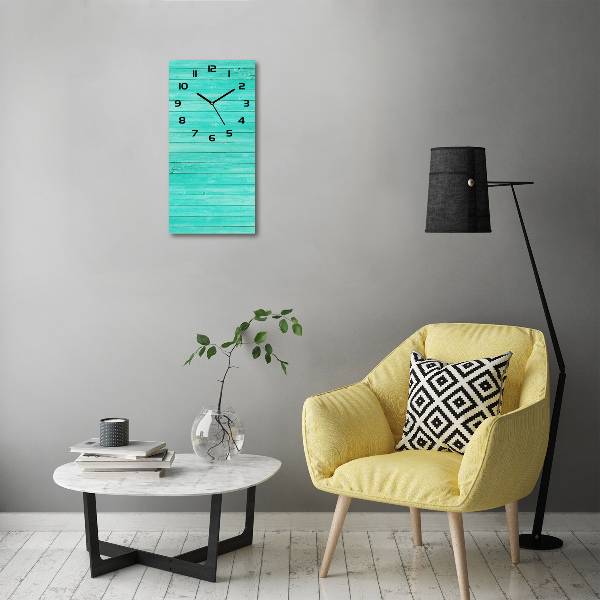 Orologio verticale con quadrante verde a motivi tavole