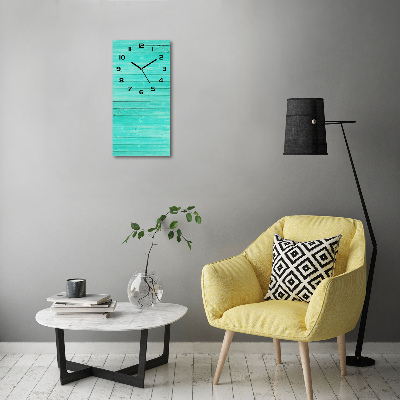 Orologio verticale con quadrante verde a motivi tavole