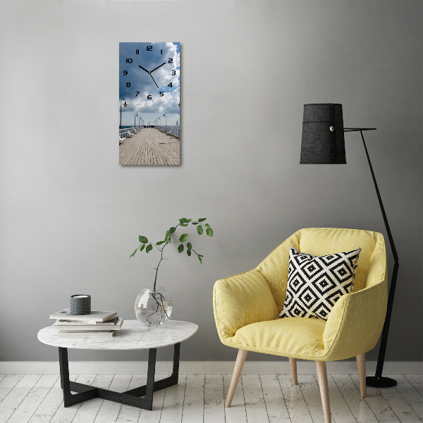 Orologio verticale con stampa del Molo di Orłowo