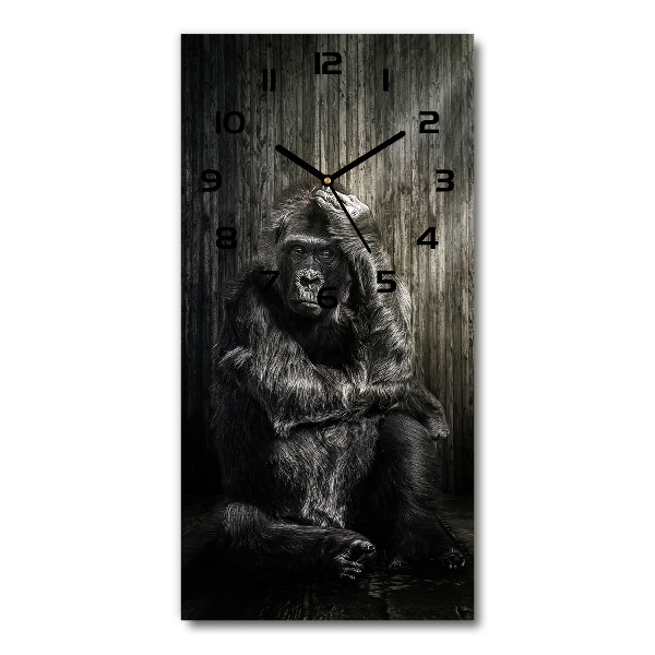 Orologio verticale in vetro con motivo Gorilla
