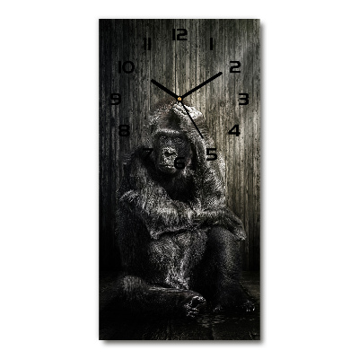 Orologio verticale in vetro con motivo Gorilla