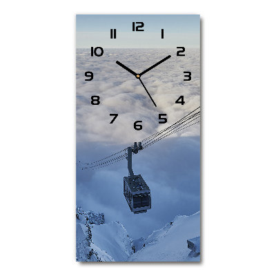 Orologio verticale in vetro con motivo montagne russe