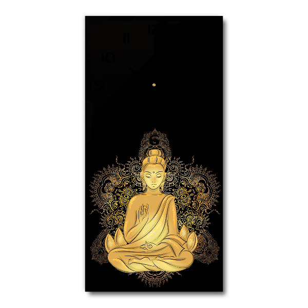 Orologio rettangolare con quadrante decorato con motivo Buddha e mandala