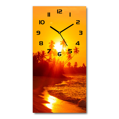 Orologio verticale con motivo spiaggia tropicale