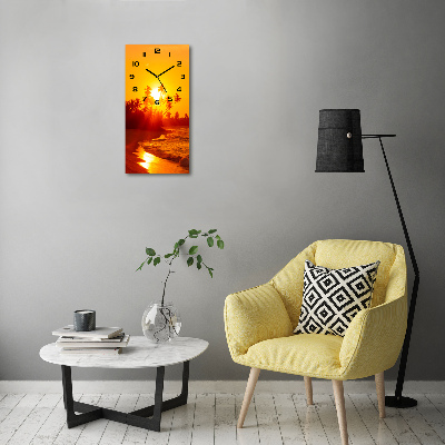 Orologio verticale con motivo spiaggia tropicale