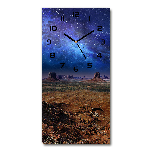 Orologio verticale in vetro con motivo cielo stellato